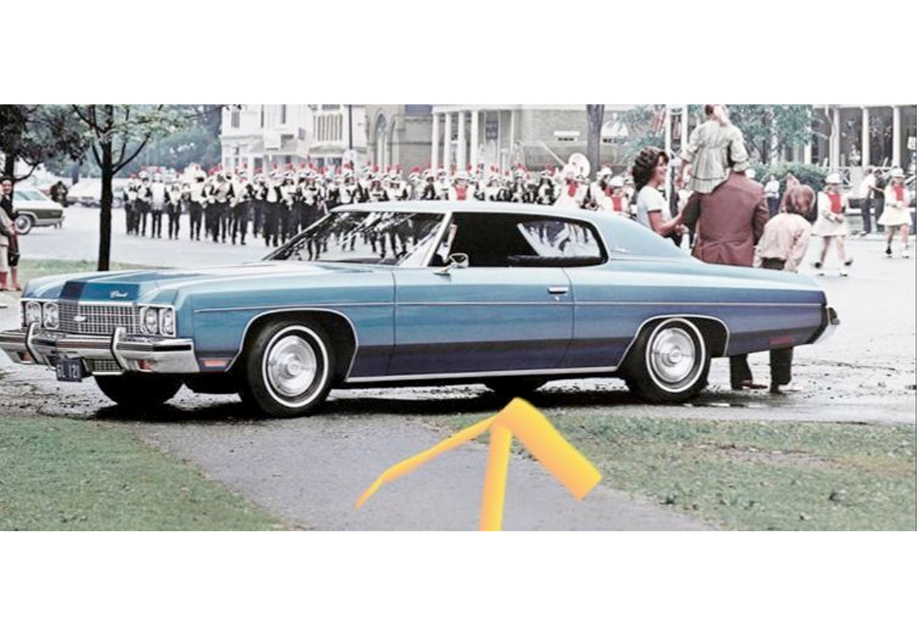 thumbnail image 2 of Door Sill Scuff Plate – 1971-1976 Chevy Impala Bel Air Caprice – GM 9873980, The Parts Place 2 of 5